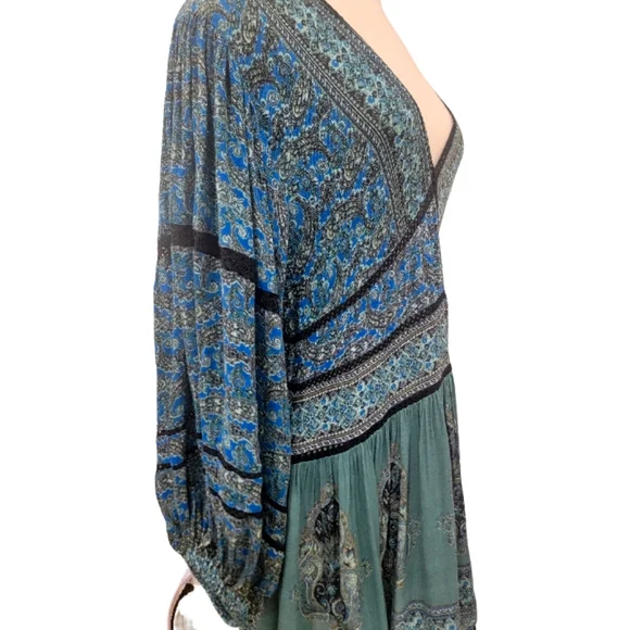 Free People Luna Scarf Print Tunic SZ S - Picture 5 of 10